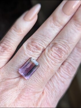 Ametrine (Amethyst & Citrine). Emerald Cut Loose Stone